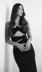 Bandage Cut Out Maxi Dress In Black
