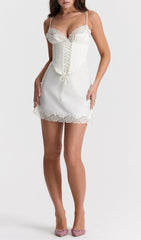 Ivory Satin Slip Dress