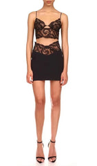 Black Lace Strappy Two Pieces