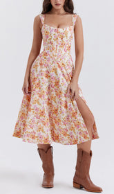 Ivory Floral Midi Sundress