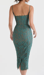 Forest Lace Midi Dress