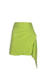 Green Irregular Side Skirt