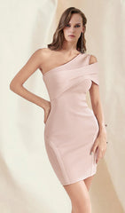 One Shoulder Mini Bandage Dress
