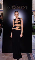 Cutout Two Pieces Suit In Black