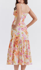 Ivory Floral Midi Sundress