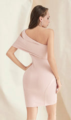 One Shoulder Mini Bandage Dress