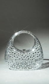 Clear EmbelliShed Bag In White