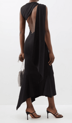 Backless Cut Out Dress In Black