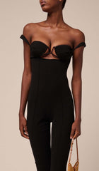 Bikini Knit Jumpsuit In Black