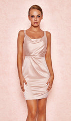 Blush Draped Corset Dress