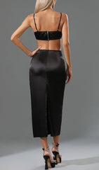 Rhinestone Butterfly Midi Dress