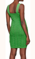 Bodycon Knit Mini Dress In Green