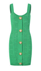 Bodycon Knit Mini Dress In Green