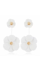 Bohemian Alloy Flower Long Earrings