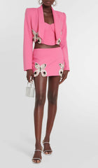 Bow EmbelliShed CRYSTA Two Piece Set