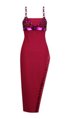 BraLette Strapless Midi Dress In Red