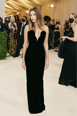 Black Off Shoulder Deep V Bandage Maxi Dress