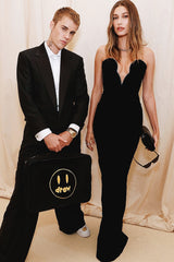 Black Off Shoulder Deep V Bandage Maxi Dress