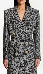 COLOURWAY BelteD Double-Breasted Blazer