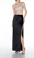 CrystalS Bandeau Top In Silver