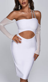 EVELYN Mesh Mini Bandage Dress
