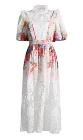 Floral Patchwork Lace Maxi Dress