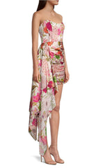 Floral-Print Corset Mini Dress