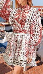 Floral Printed Long Sleeve Midi Dress
