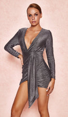 GRAPHITe Sparkle Wrap Dress