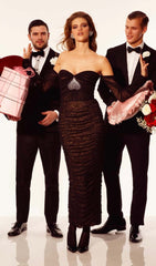 Heart EmbelliShed Two Piece Set In Black