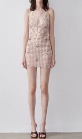 Hollow Out Halter Mini Dress