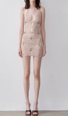 Hollow Out Halter Mini Dress