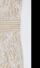 High Neck CROCHET Mini Dress In Beige