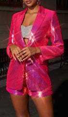 Sequin Blazer Shorts Set