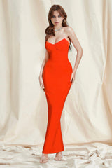 Red Maxi Bandage Dress