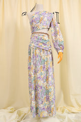 Floral Print Long Sleeve Maxi Dress