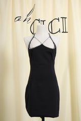 Black Halter Strapless Bandage Mini Dress