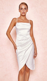 Ivory Satin BALConY Corset Dress