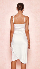 Ivory Satin BALConY Corset Dress