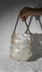 Circle Shell Metal Chain Clutch