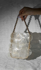 Circle Shell Metal Chain Clutch