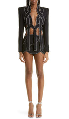 LATTICED EmbelliShed ROPE Two Pieces In Black