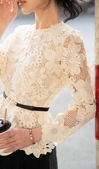 Long Sleeve Lace Two Piece Set