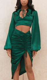 LATeRN Sleeve Pleated Two-Piece Suit