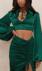 LATeRN Sleeve Pleated Two-Piece Suit