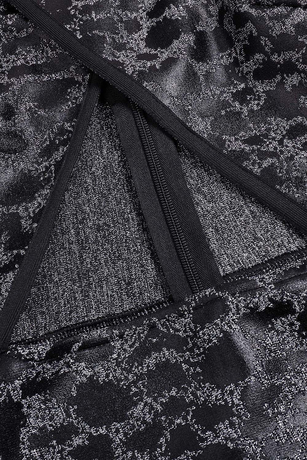 Leopard Print Criss Cross TIGHT Belt Split Long Bandage Dress