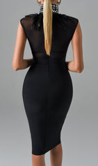 Black Diamond Midi Cocktail Dress