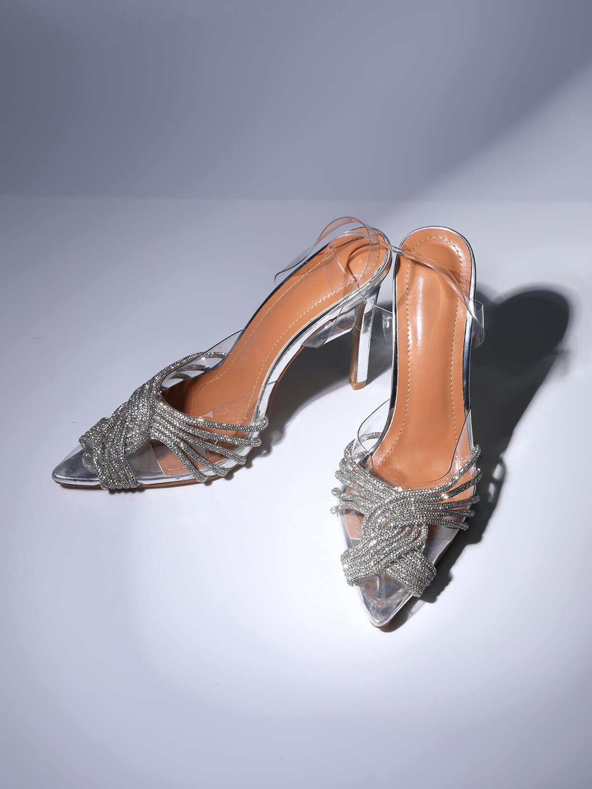 Crystal EmbelliShed SandALS In Silver