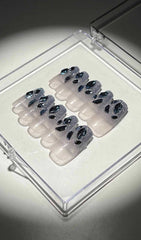 Blue Crystal Glitter Press ON Nails