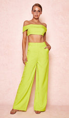 NEON Green Wide Leg Suits